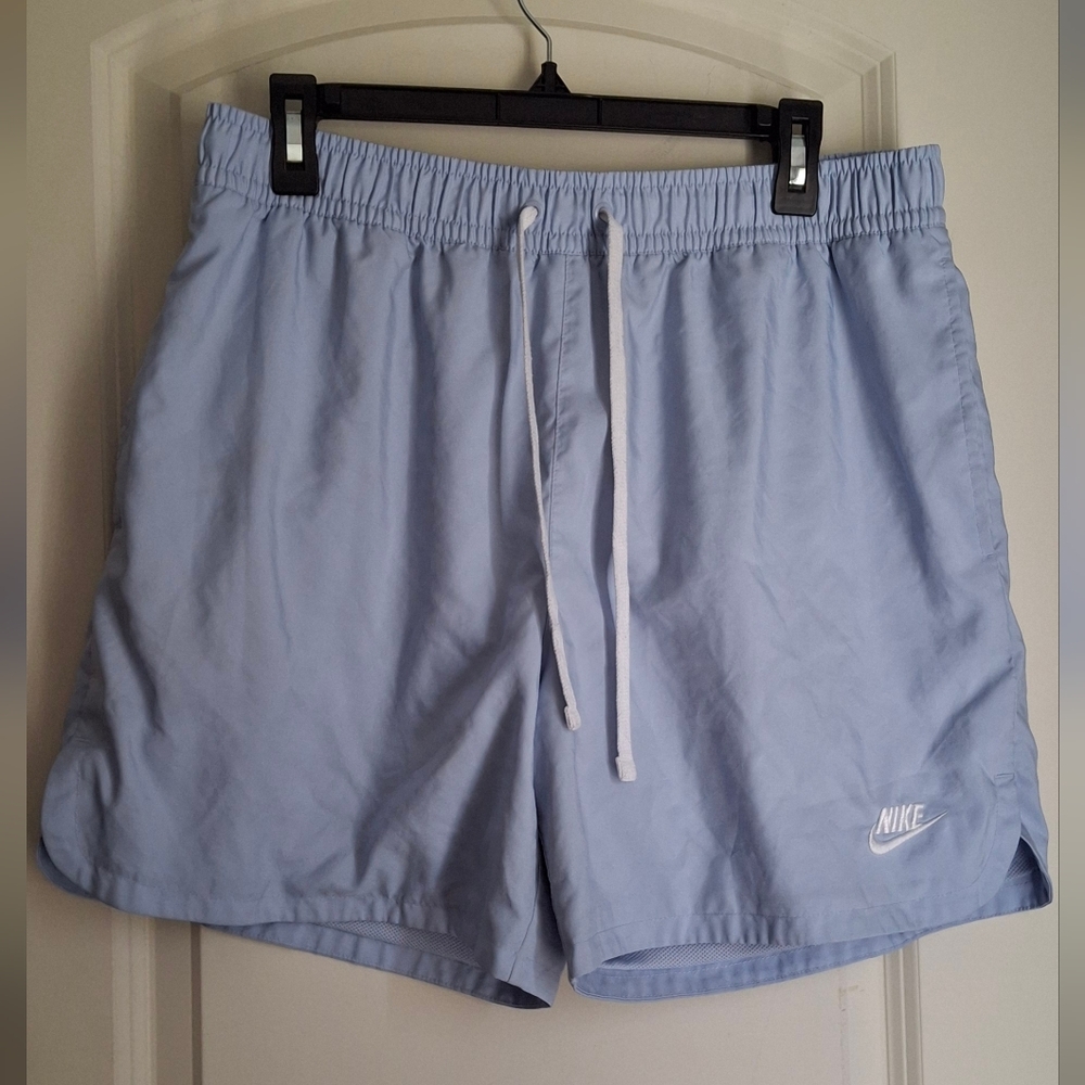 Nike Men's Sportswear Essentials Woven Lined-Flow Blue/White Shorts Sz L GYM M